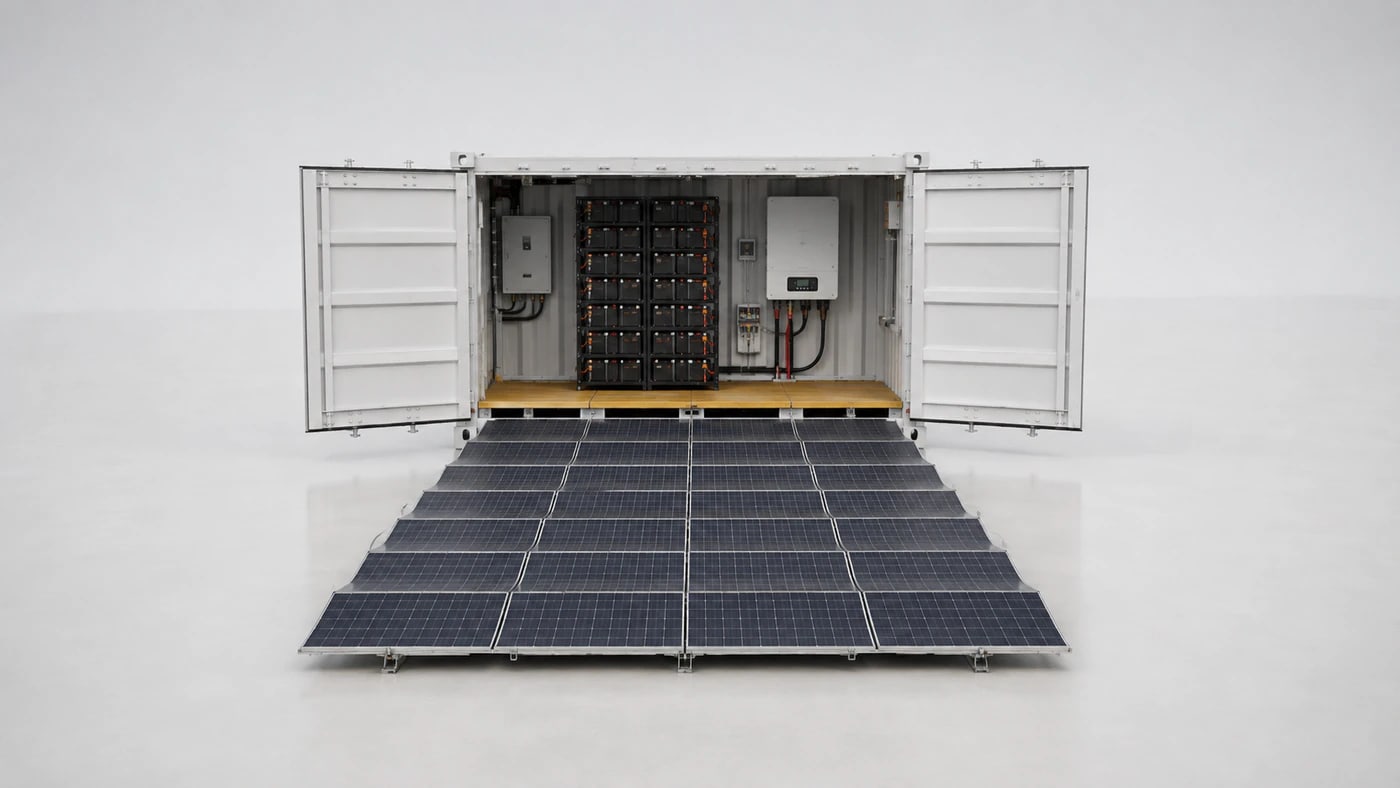 MINI U FlexPV containerized solar and storage system